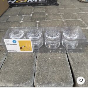 Room Essentials Transparent Taper Candleholders Set